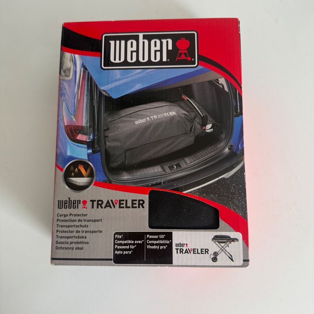 Weber Traveler Cargo Protector Black Grease Resistant Grill Cover 7030 New
